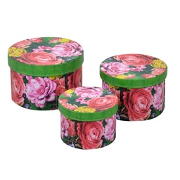 [S-V1230310000] Scatola ecopelle multicolor tondo cmø27h17,5