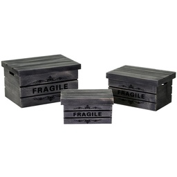 [S-V5033420000] Scatola legno grigio fragile rettangolare cm42x31h24