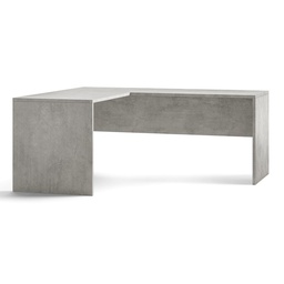 [S-ODB6301CESK] Scrivania moderna Beton Cemento con angolo a sinistra 180x169x h76 cm