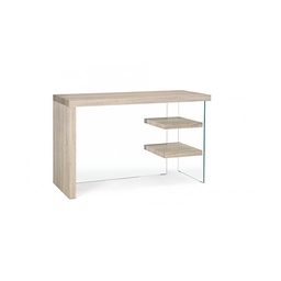 [S-B5732001] Scrivania in legno e vetro temperato Bilbao 120x50x76h cm