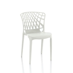 [98180] Sedia Logan polipropilene bianca schienale avvolgente traforato