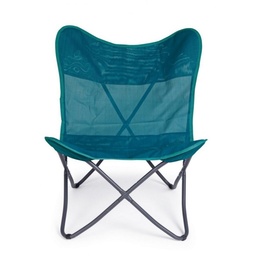 [S-B0814318] Sedia mare pieghevole in textilene verde acqua 77.5x81x h89 cm