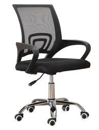 [89414] Sedia operativa con ruote Bisk nera