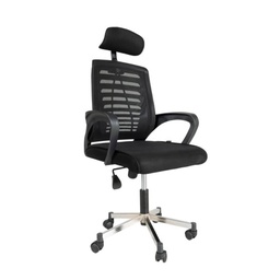 [95772] Sedia ufficio tessuto microforato nera Kizi