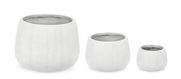 [S-B0790662] Set3 P.Vaso Ribbed Bomb Bianco Alto