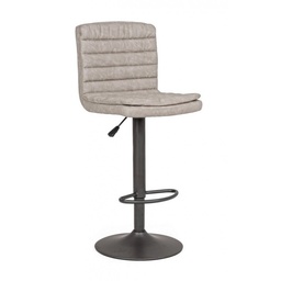 [S-B0733355] Sgabello bar Connor grigio chiaro in ecopelle vintage
