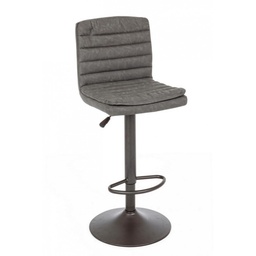 [S-B0733354] Sgabello bar Connor grigio scuro in ecopelle vintage
