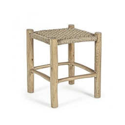 [S-B0671736] Sgabello per esterno in legno Teak Naturale LAMPOK 38x38x h45 cm