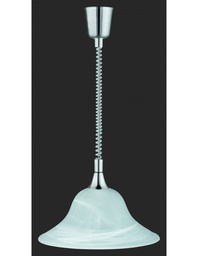 [S-TRIO301700107] Sospensione Viola Nichel e Vetro Bianco Ø39 cm