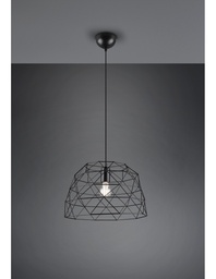 [S-TRIOR30719032] Sospensione Gabbia Nero Opaco Ø38 cm