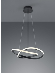 [S-TRIOR32051132] Lampada a Sospensione Moderna Dimmerabile 27W Ø60 cm Antracite Nero