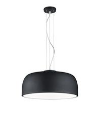 [S-TRIO309800432] Sospensione Moderna Metallo Nero 4 Luci