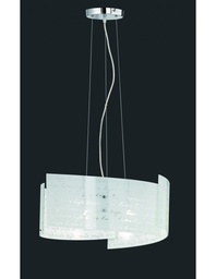 [S-TRIO302500301] Sospensione Signa 3 Vetri Bianco 3xE27 Ø50 cm Trio Lighting