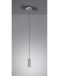[S-TRIO312400107] Sospensione Singola Cilindro GU10 Marley Nichel Trio Lighting