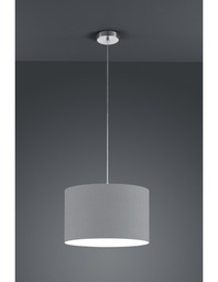 [S-TRIO303300111] Sospensione Hotel Paralume Grigio Ø40 cm