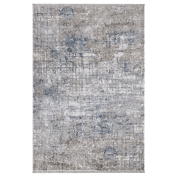 [97053] Tappeto Asya CR45 fondo grigio e sfumature beige e azzurro 160x230