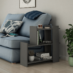 [99272] Tavolino Mua antracite 3 ripiani