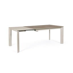 [S-B0731246] Tavolo allungabile grigio e tortora - Misure: 140/200x90x76 cm