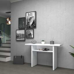[95378] Tavolo consolle ripiegabile Bianco Larice IKEBANA 120x40x h76 cm