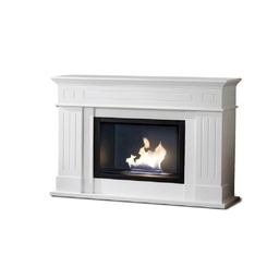 [SA-FP/022] Biocamino design da terra bioetanolo bianco 102 x 37 x 110 cm