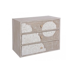 [SA-B0130655] Cassettiera da appoggio con 3 cassetti - 28,5x17x20,5 cm