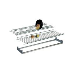 [SA-FZ55182] Kit scolapiatti cromato da incasso regolabile e vaschetta 76x25 cm