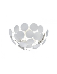 [SA-TRIO609900331] Plafoniera Discalgo 3xE14 Bianco con Tondi Decorativi Ø54 cm