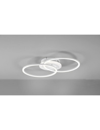 [SA-TRIOR62783431] Plafoniera Soffitto 2 Cerchi Led 4000k Dimmer Bianco
