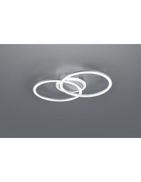 [SA-TRIOR62783187] Plafoniera Doppio Cerchio Alluminio Led 25w Dimmerabile L50 cm