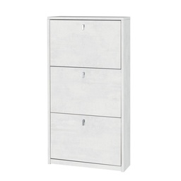 [SA-ASK553OSOSK] Scarpiera Salvaspazio Tre Ante Bianco Ossido 63x18x117 cm